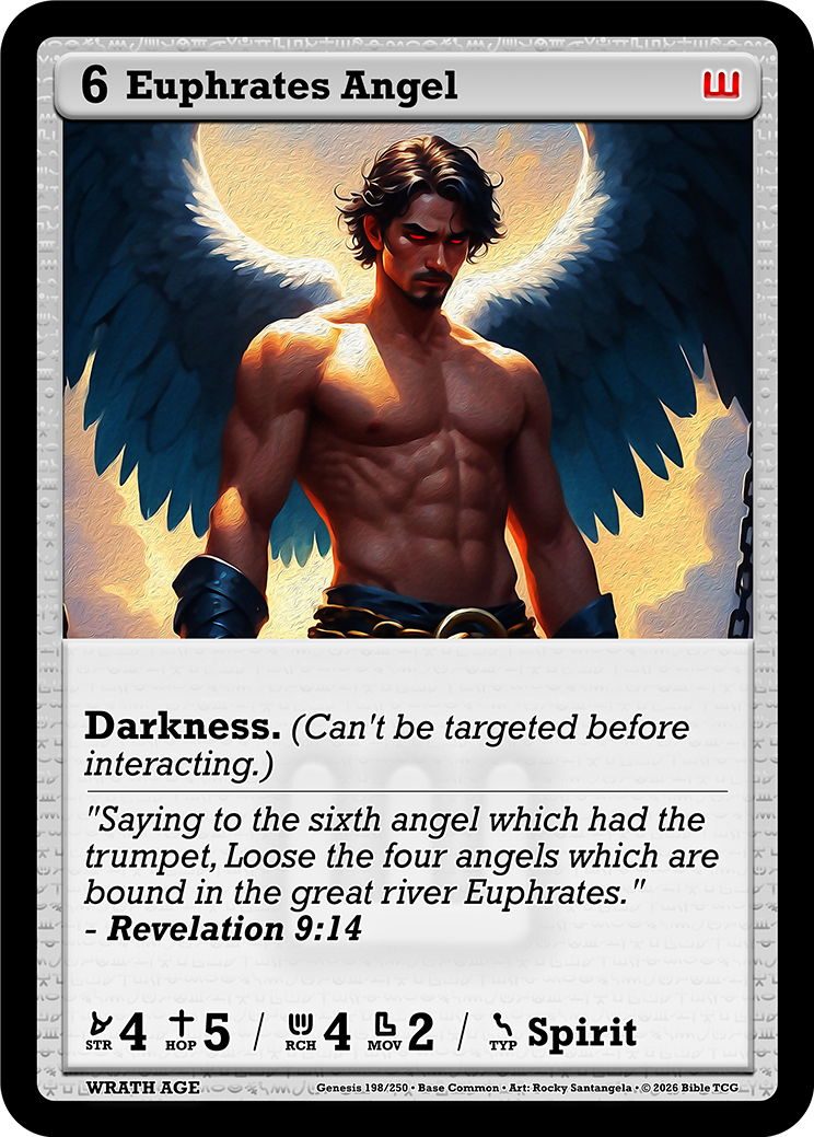 Euphrates Angel Wrath Age Christian Trading Card Game Bible TCG AT198 Base Art