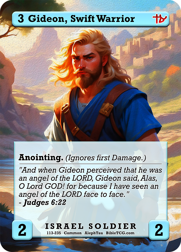 Card Back Christian Bible Trading Card Game Bible TCG