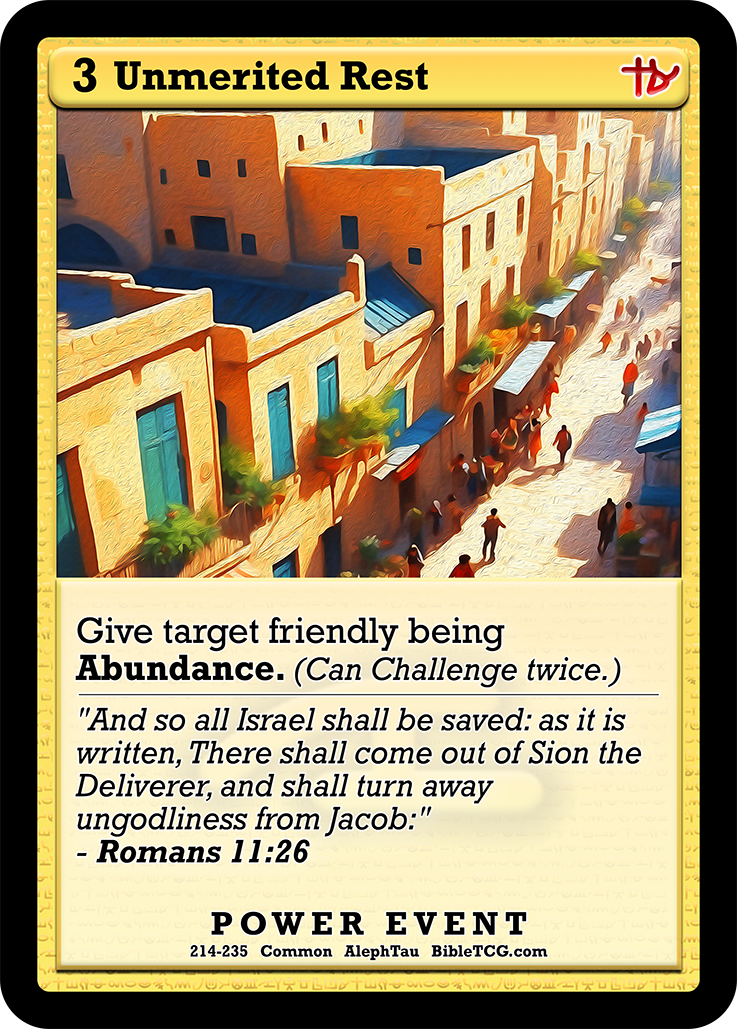 Card Back Christian Bible Trading Card Game Bible TCG