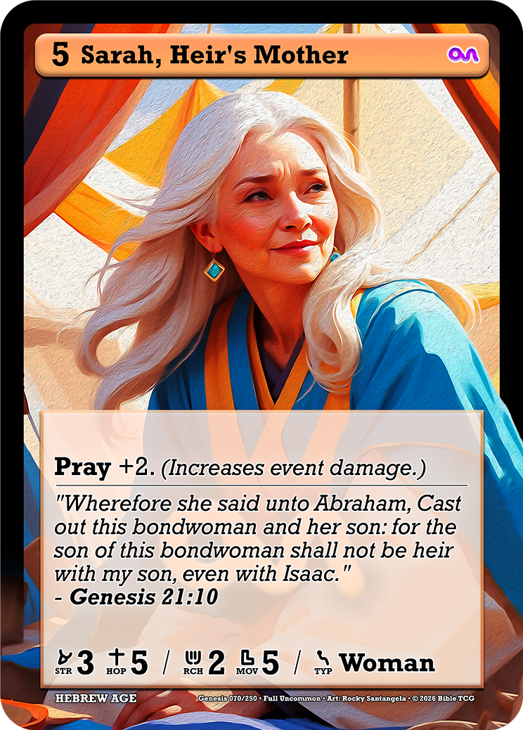 Sarah, Heir's Mother Full Art — Bible TCG Genesis Set card 70/250