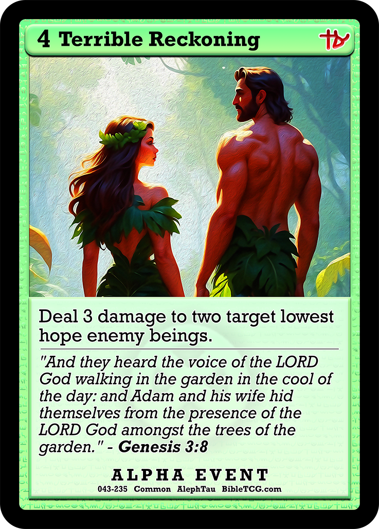 Card Back Christian Bible Trading Card Game Bible TCG
