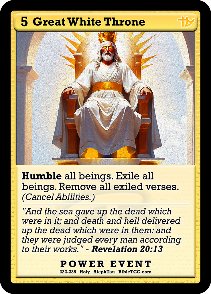 Card Back Christian Bible Trading Card Game Bible TCG