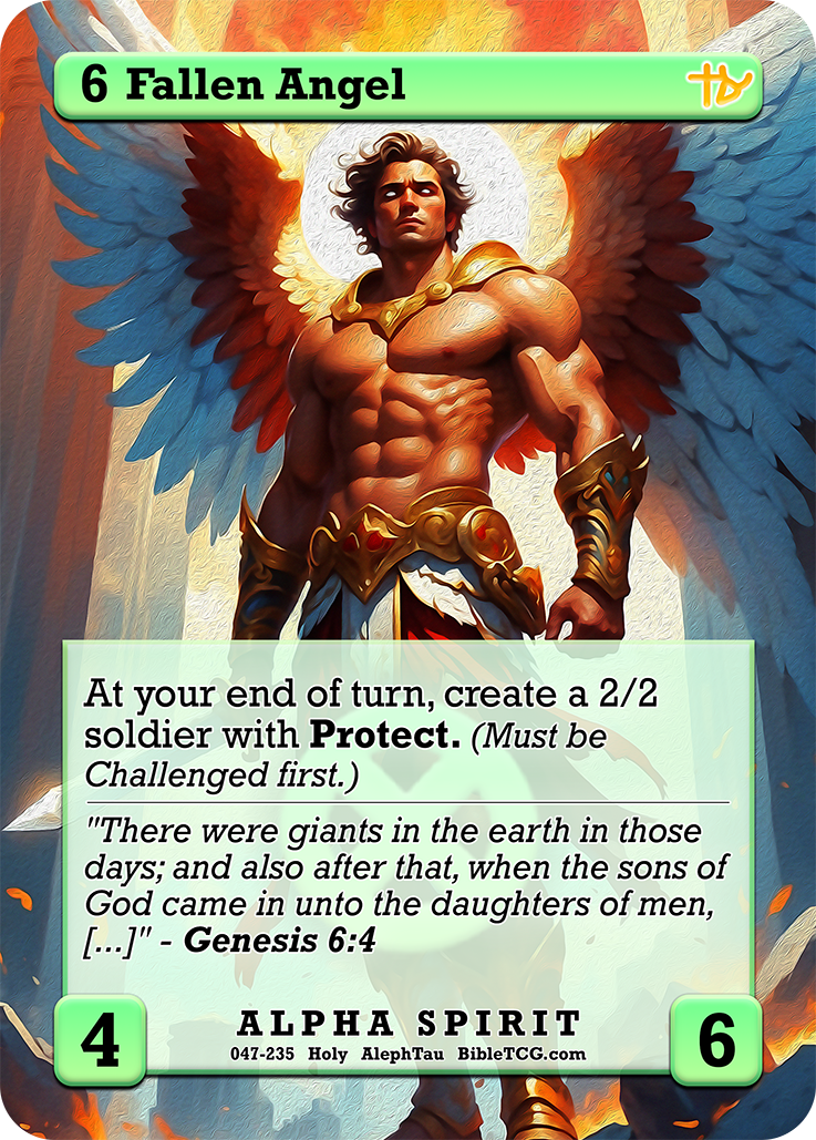 Fallen Angel – Full Art – Holy Alpha Spirit – AlephTau Set – Bible TCG