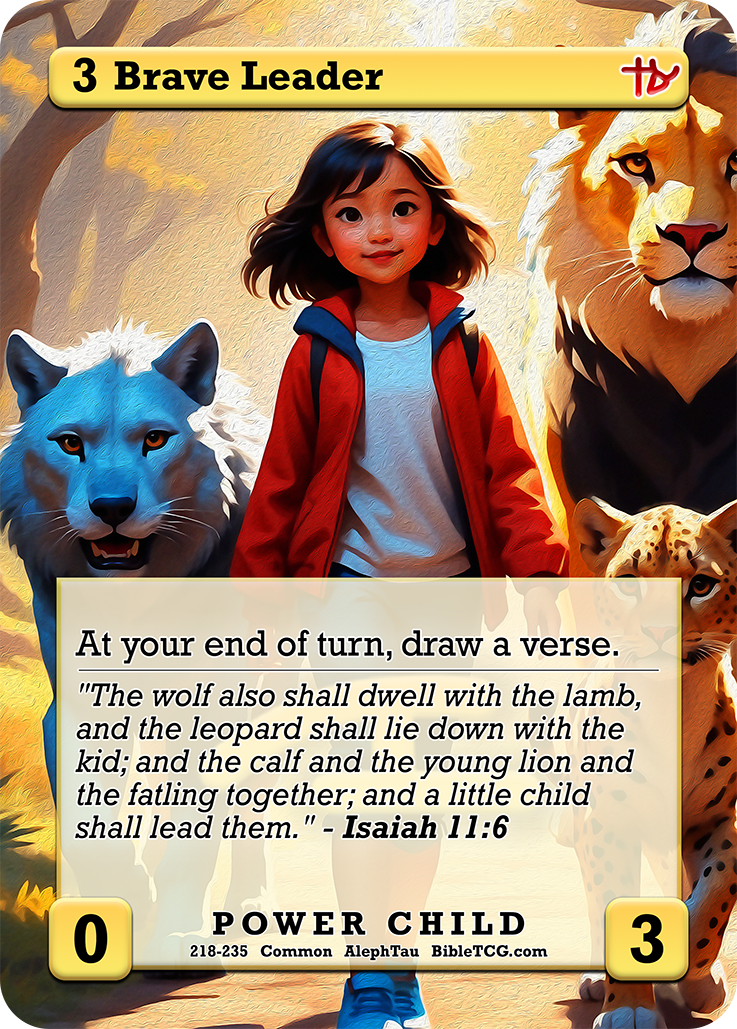 Card Back Christian Bible Trading Card Game Bible TCG