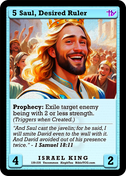Saul, Desired Ruler – Base Art – Uncommon Israel King – AlephTau Set – Bible TCG