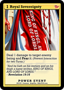 Royal Sovereignty – Base Art – Common Power Event – AlephTau Set – Bible TCG
