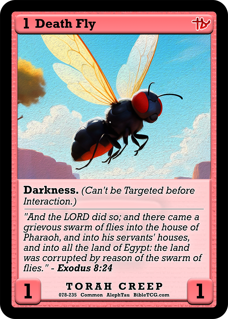 Death Fly Torah Age Christian Trading Card Game Bible TCG AT78 Base Art