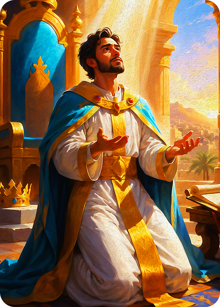 Solomon, Spirit Of Wisdom Artwork — Bible TCG Genesis Set card 245/250