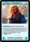 Gideon, Swift Warrior – Base Art – Common Israel Soldier – AlephTau Set – Bible TCG
