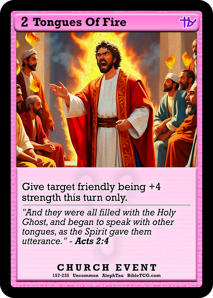 Card Back Christian Bible Trading Card Game Bible TCG