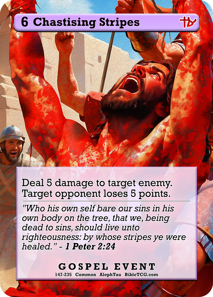 Card Back Christian Bible Trading Card Game Bible TCG
