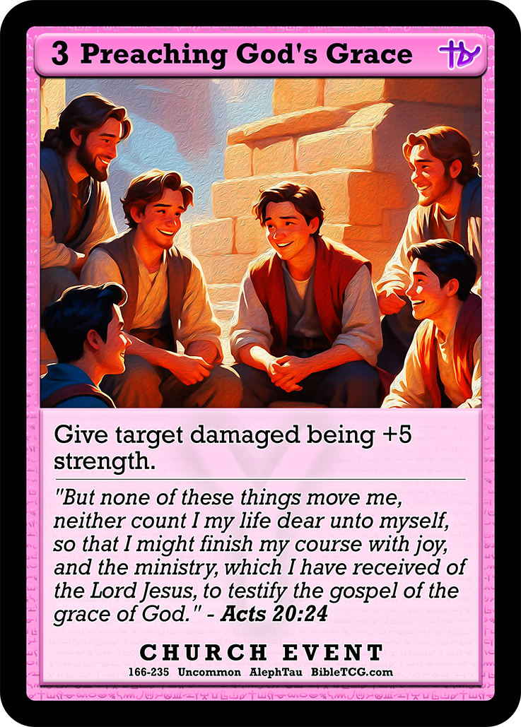 Card Back Christian Bible Trading Card Game Bible TCG
