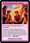 Preaching God’s Grace – Base Art – Uncommon Church Event – AlephTau Set – Bible TCG