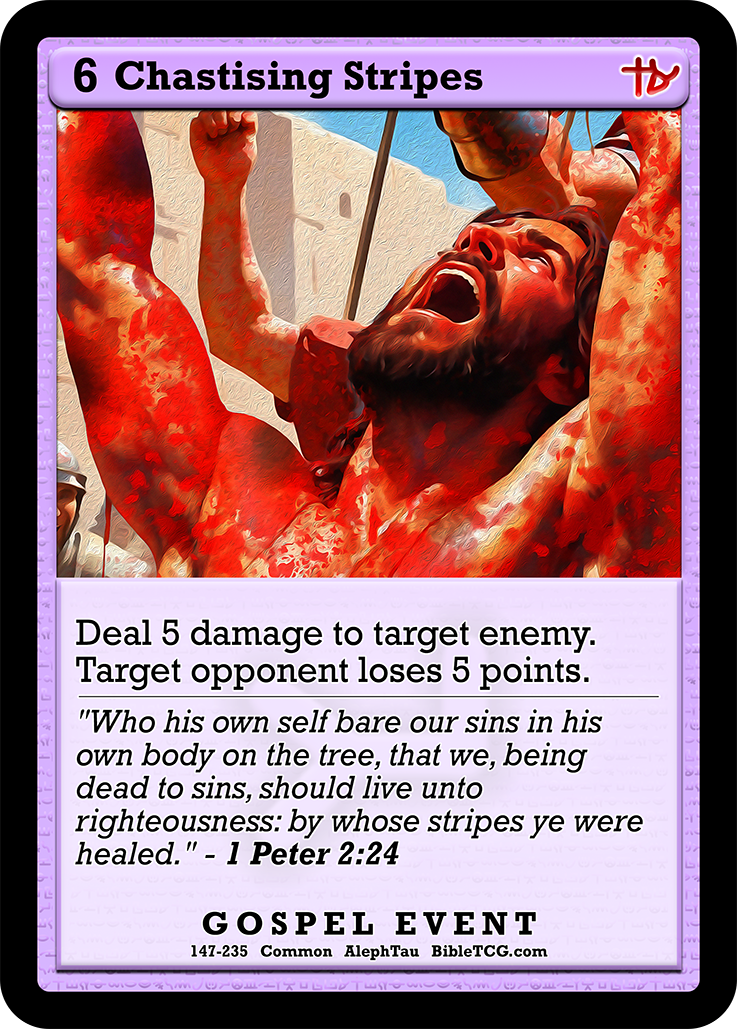 Card Back Christian Bible Trading Card Game Bible TCG