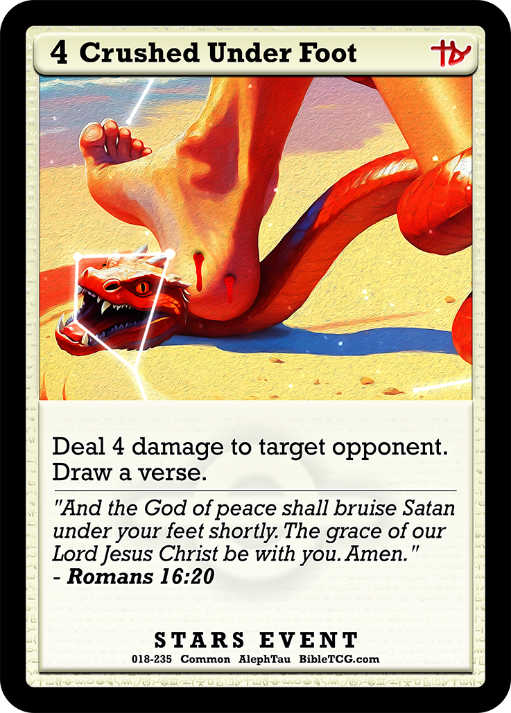 Card Back Christian Bible Trading Card Game Bible TCG