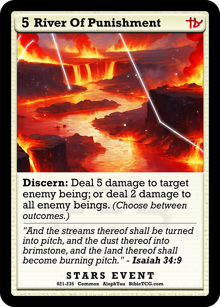 River Of Punishment – Base Art – Common Stars Event – AlephTau Set – Bible TCG