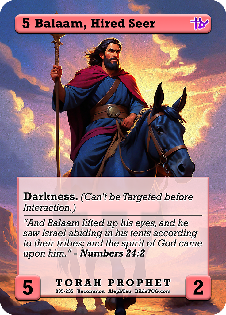 Balaam, Hired Seer Torah Age Christian Trading Card Game Bible TCG AT95 Full Art