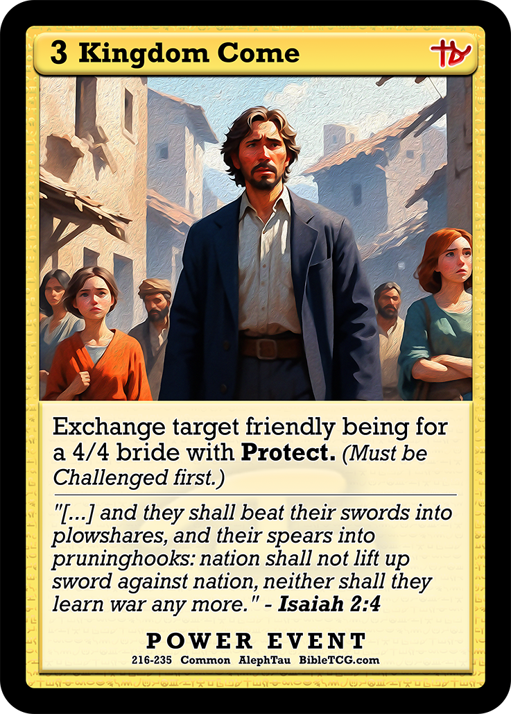 Card Back Christian Bible Trading Card Game Bible TCG