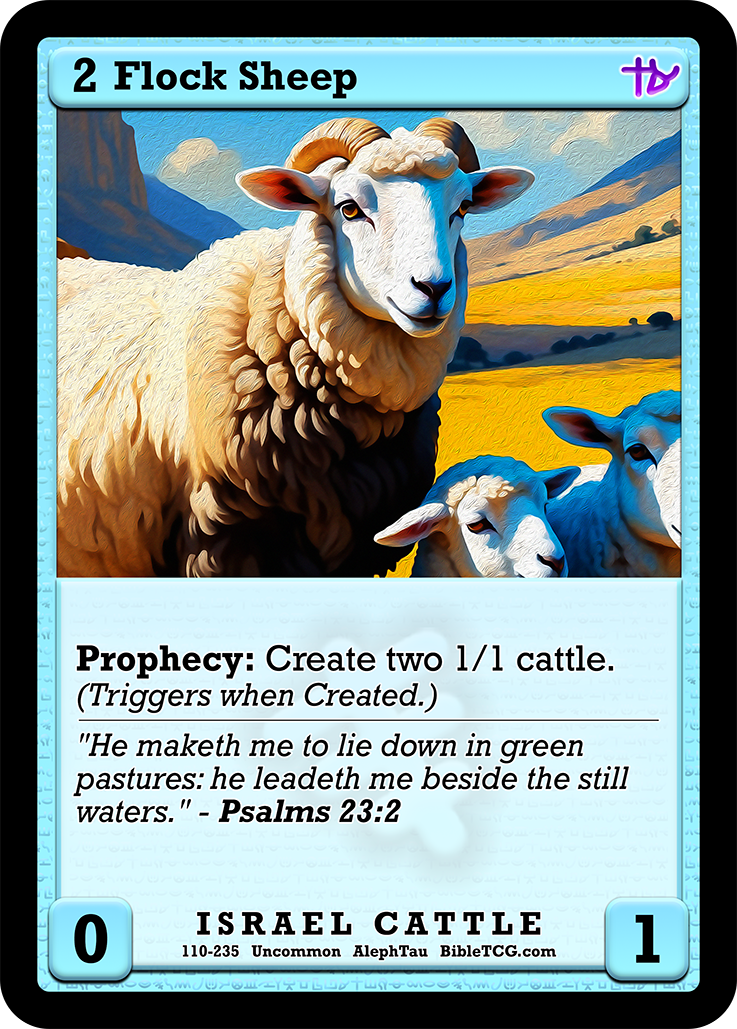 Card Back Christian Bible Trading Card Game Bible TCG