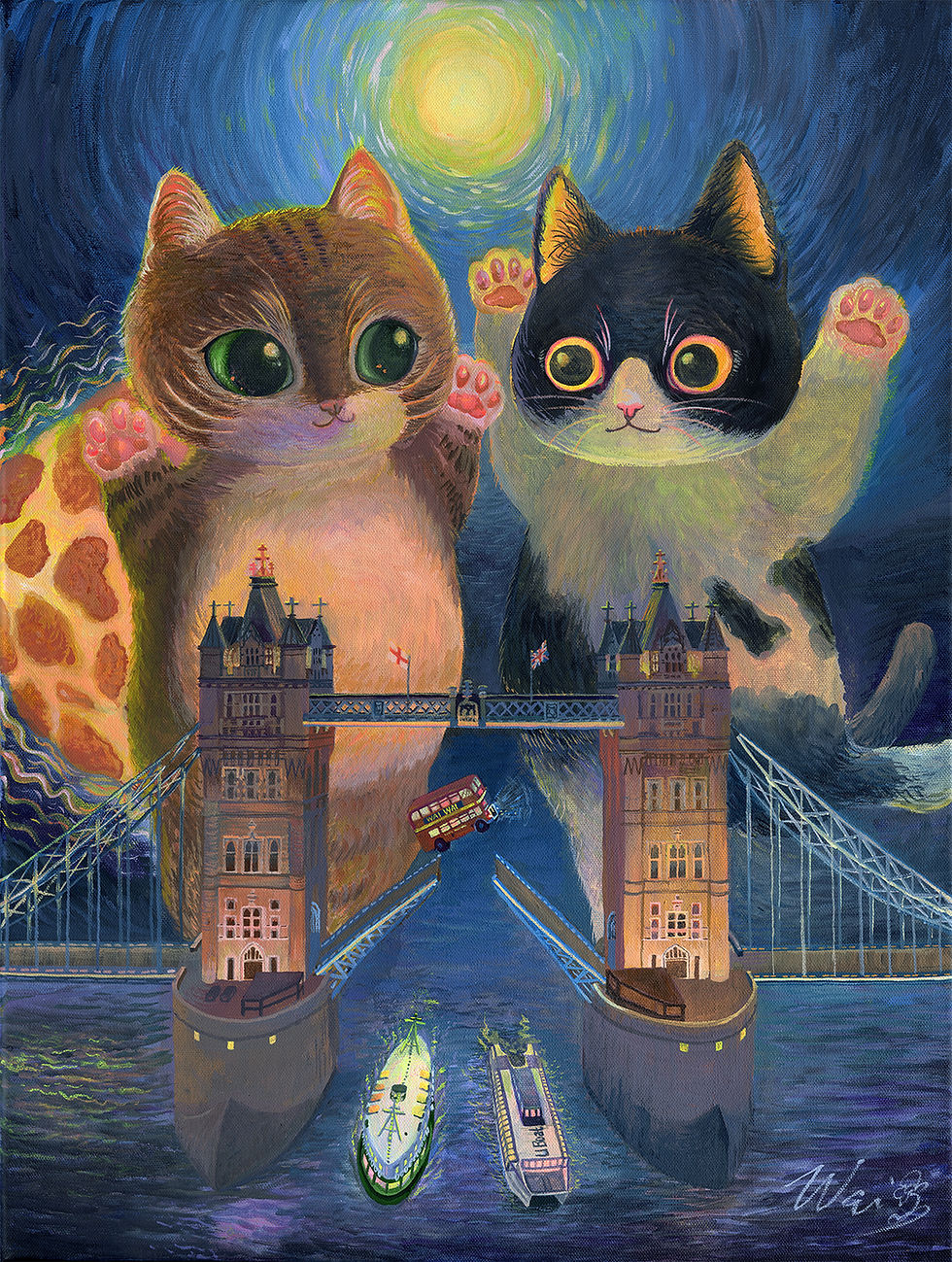 Paws Beneath the Moon