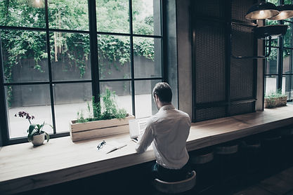 Rear View of a Businessman