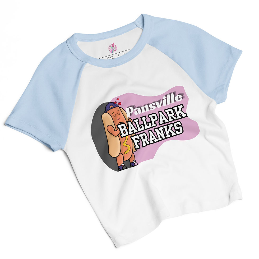 Thumbnail: Ballpark Franks Team Logo Women’s micro rib raglan baby tee