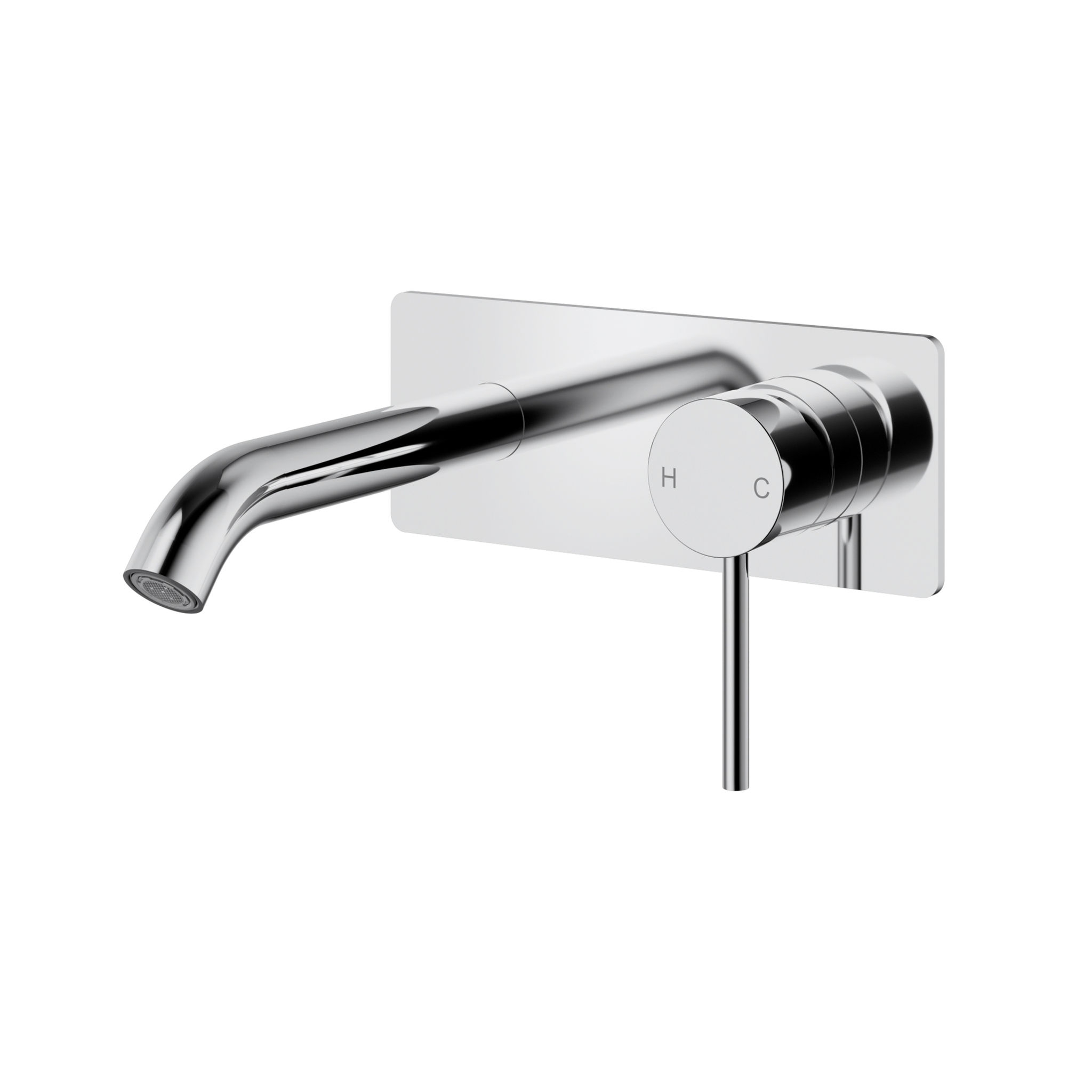 Otus Slimline Wall Basin / Bath Mixer Trim Kit Lever Down - Chrome
