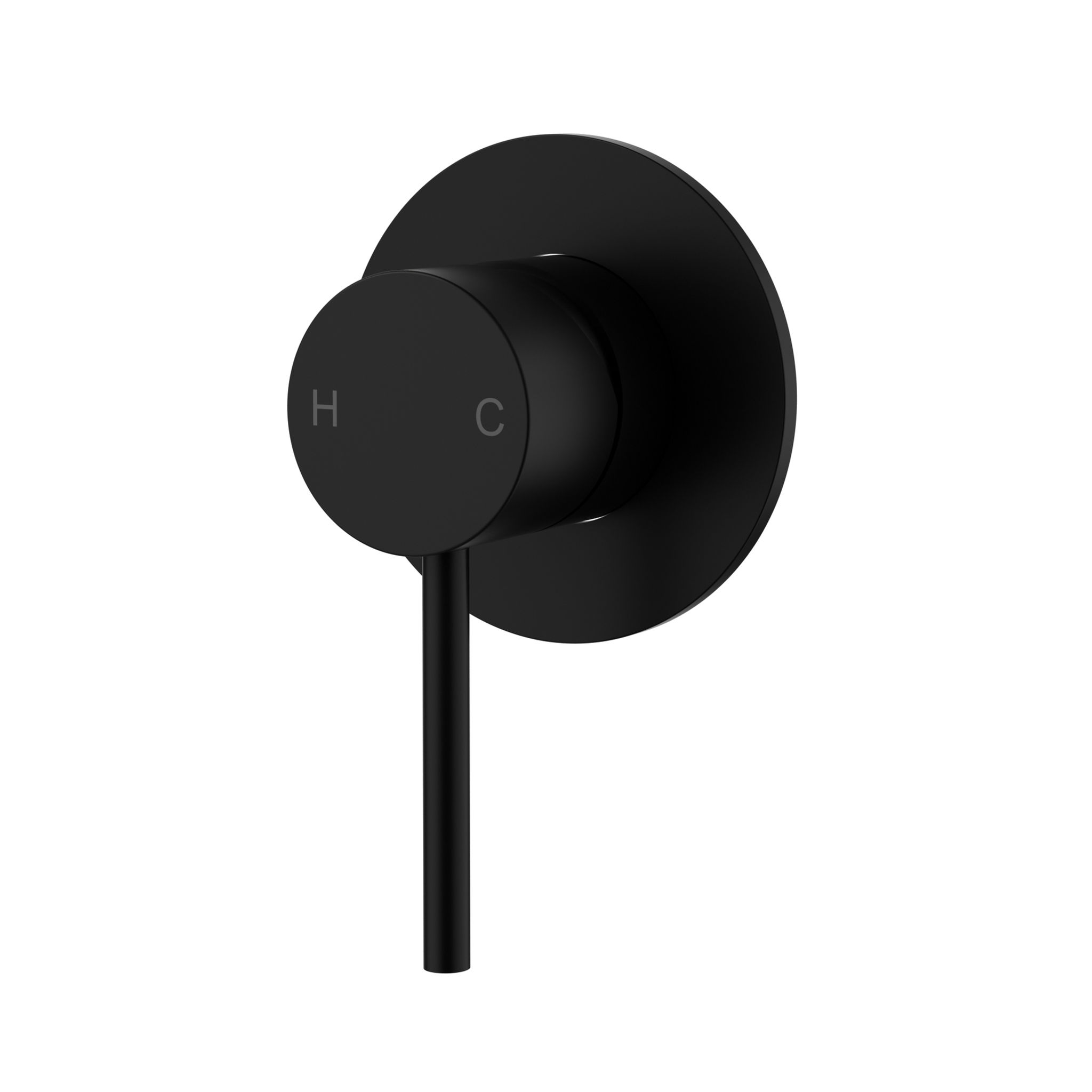 Otus Slimline Wall Mixer Trim Kit Lever Down - Matte Black