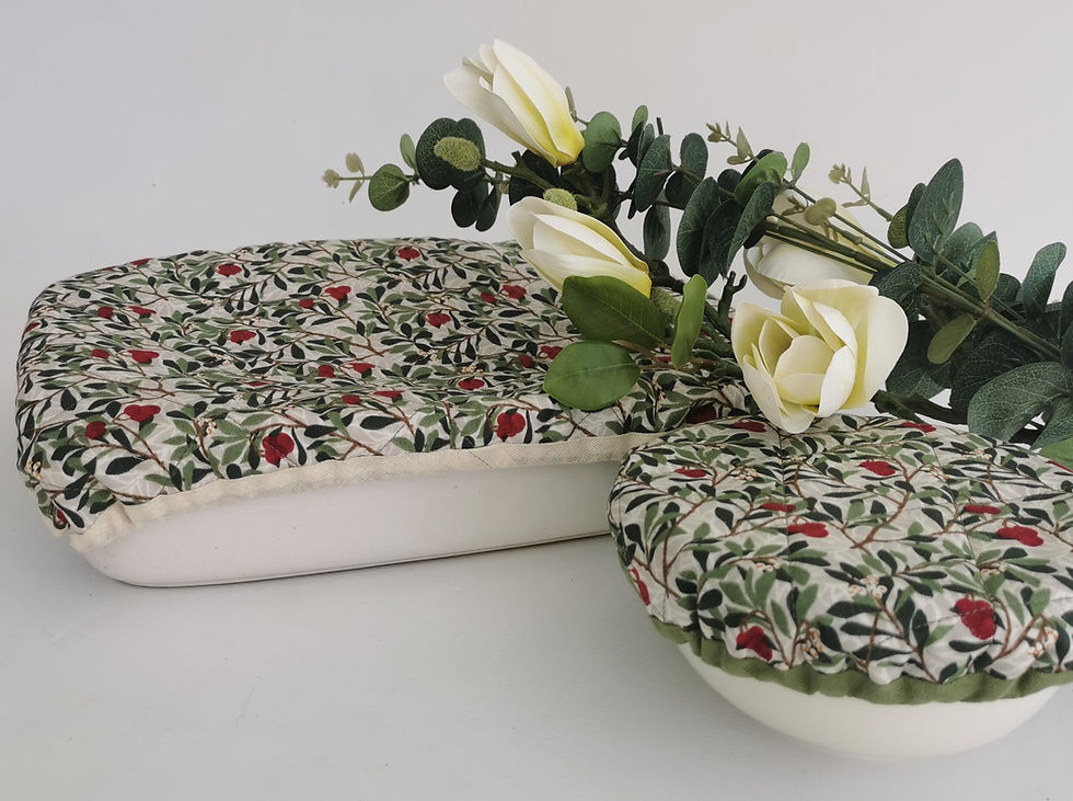 Free Pattern - Casserole dish and bowl fabric cover set...