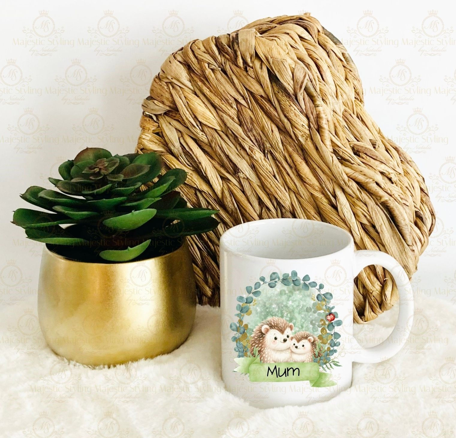 Mummy Hedgehog  & Mini Hedgehog Mug