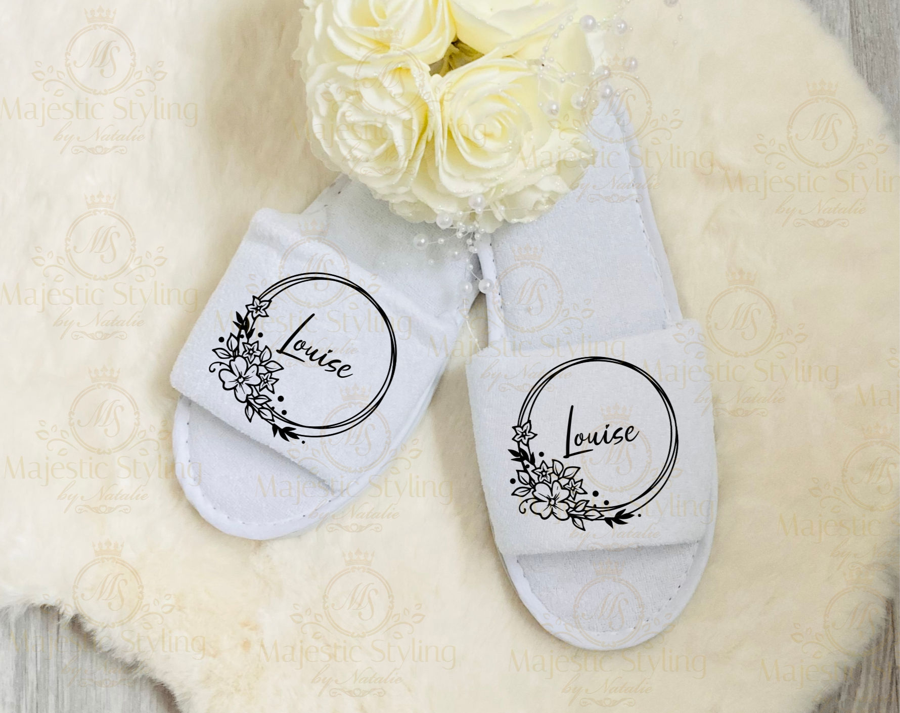 Louise - Open Toe Slippers