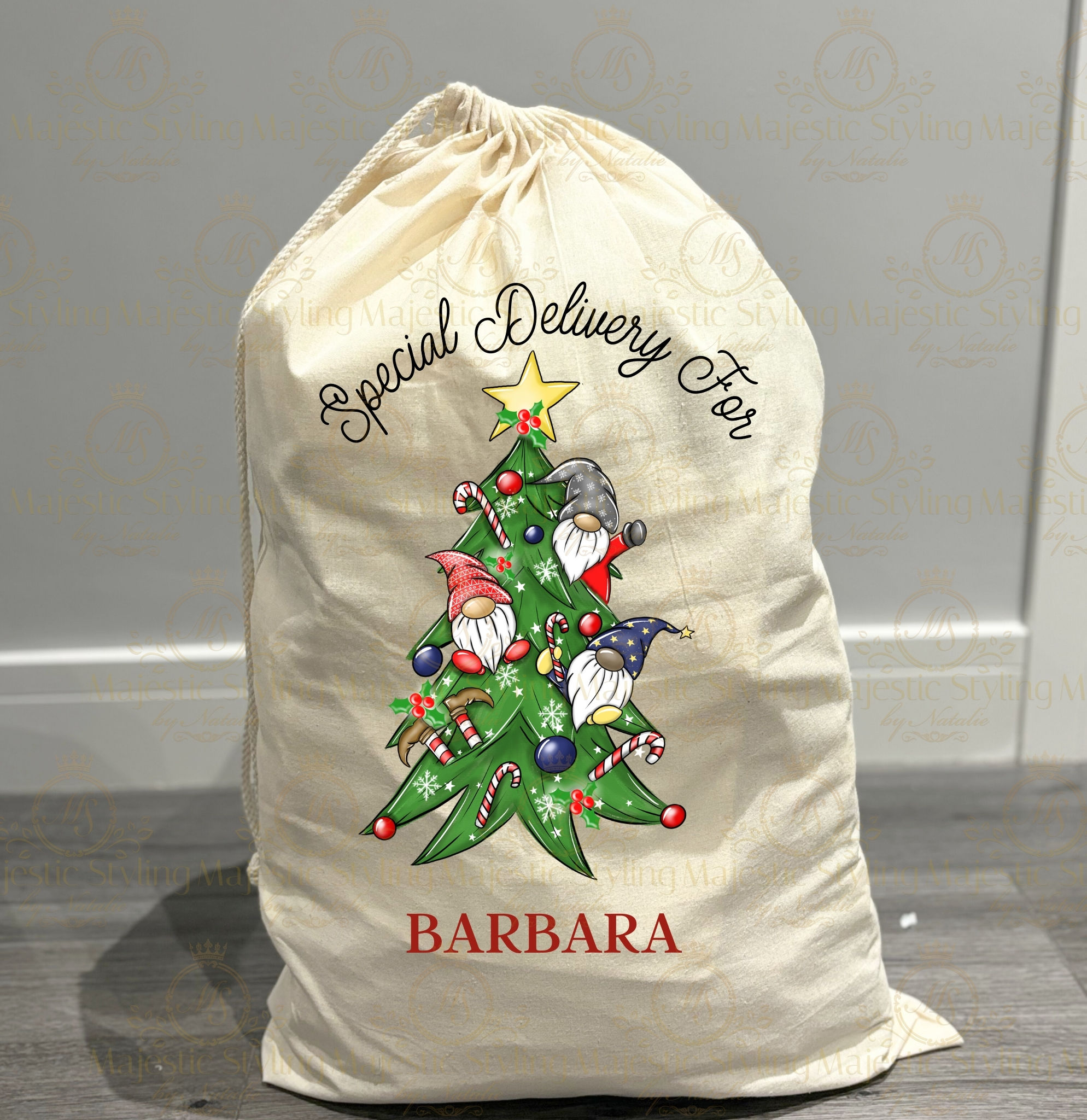 Gnome Christmas Tree Sack