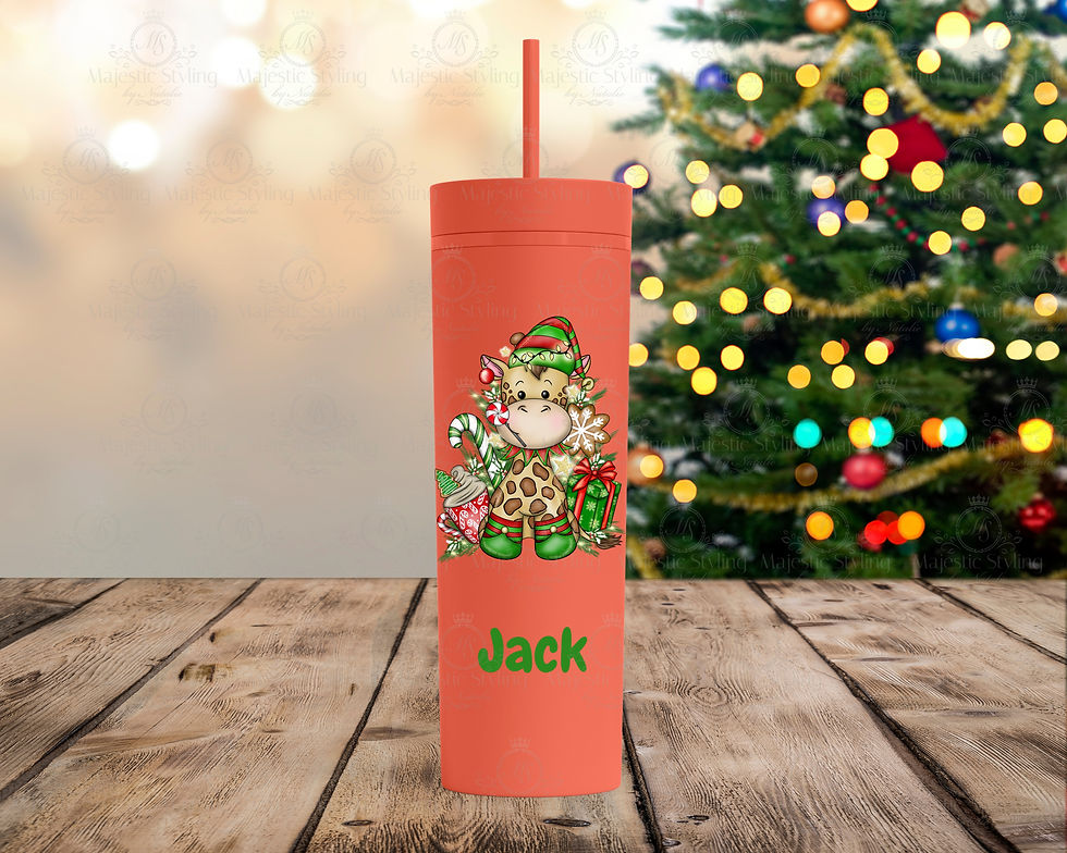 Elf Giraffe Skinny Tumbler