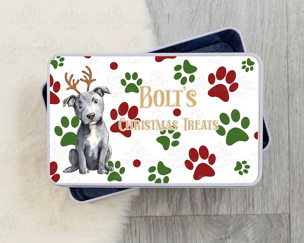 Christmas Dogs Tin