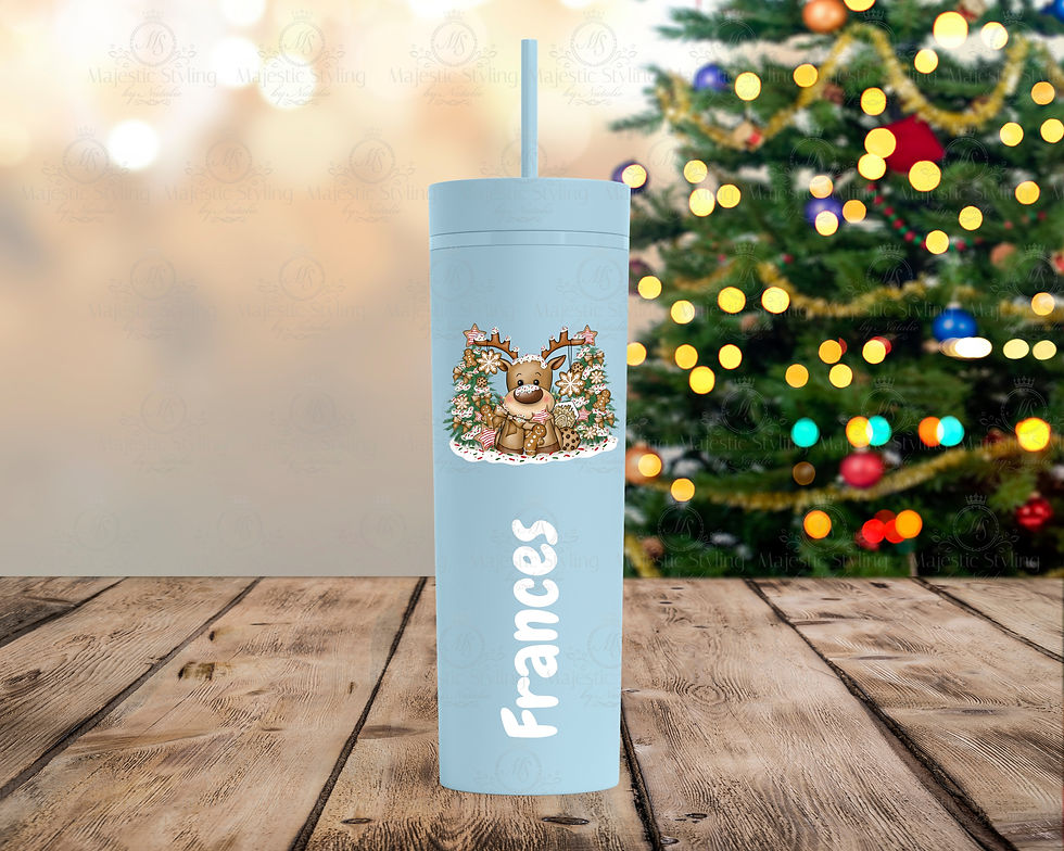 Cookie Reindeer Skinny Tumbler