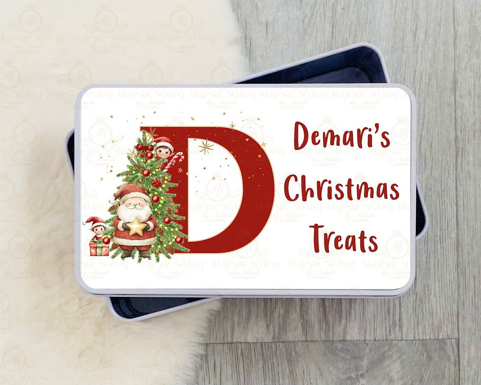 Christmas Initial Tin