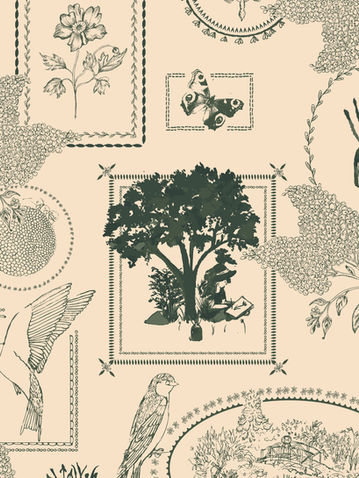 Under The Lilac Tree is a Hand-painted floral, botanical surface pattern from the Garden Of Memories collection by Kate Jane.