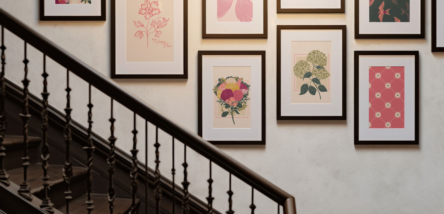 Placement Prints - Hand-painted surface pattern from the Garden Of Memories collection by Kate Jane.