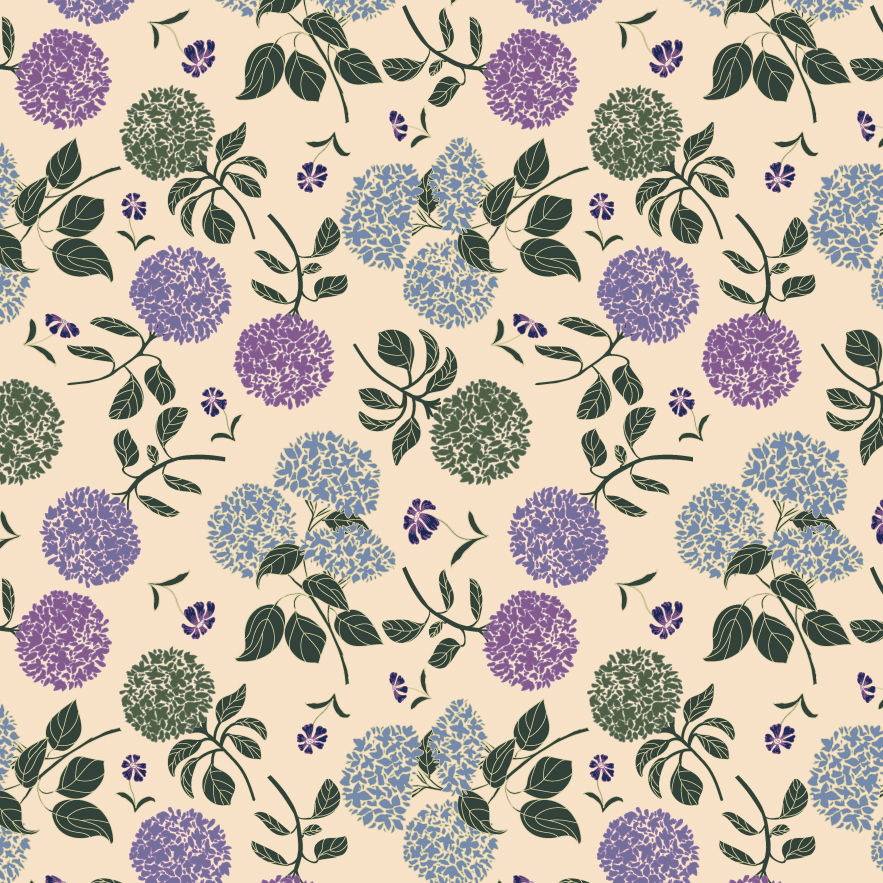 Hydrangeas In Bloom from Garden of memories collection by Kate Jane