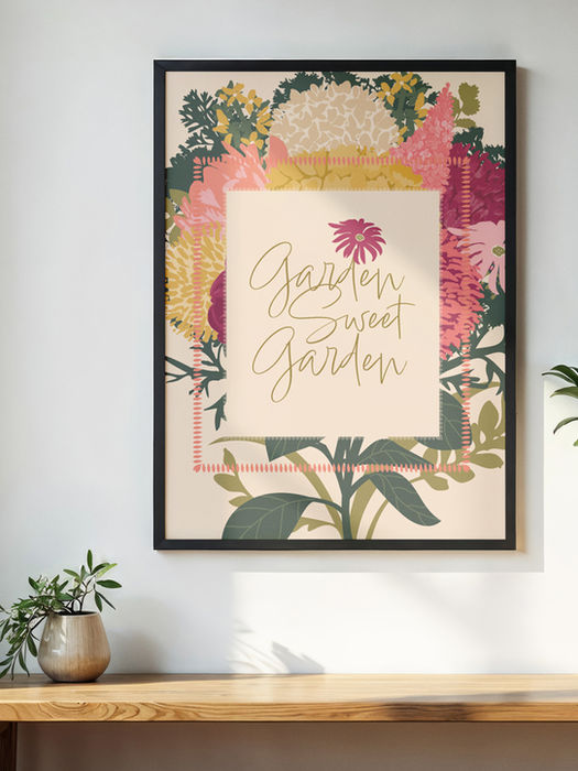 Garden sweet Garden - A hand-painted placement print from the Garden Of Memories collection by Kate Jane.
