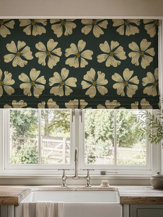Picking Flowers in Dark Olive- A hand-painted floral, surface pattern from the Garden Of Memories collection by Kate Jane.