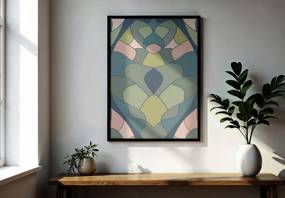 Glass Petals one of the placement prints from the collection Reflection by Kate Jane