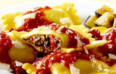 Ravioli with eggplant