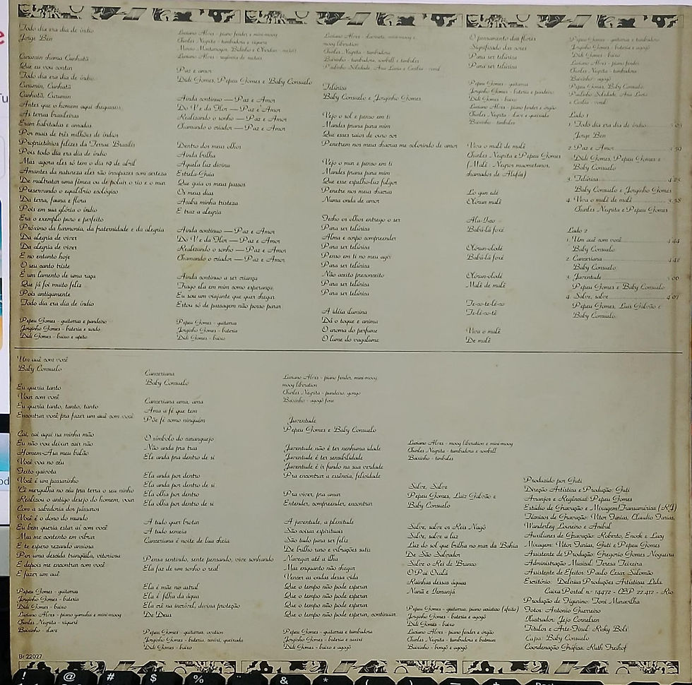Miniatura: Baby Consuelo – Canceriana Telúrica / LP com Encarte