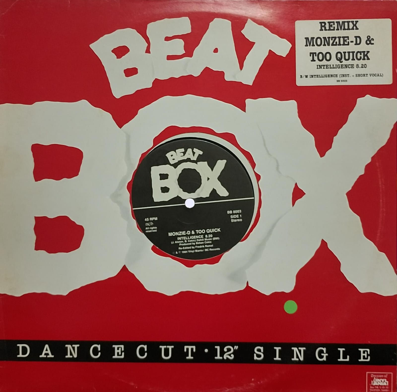 Monzie-D & Too Quick - Intelligence (Remix) / Vinil