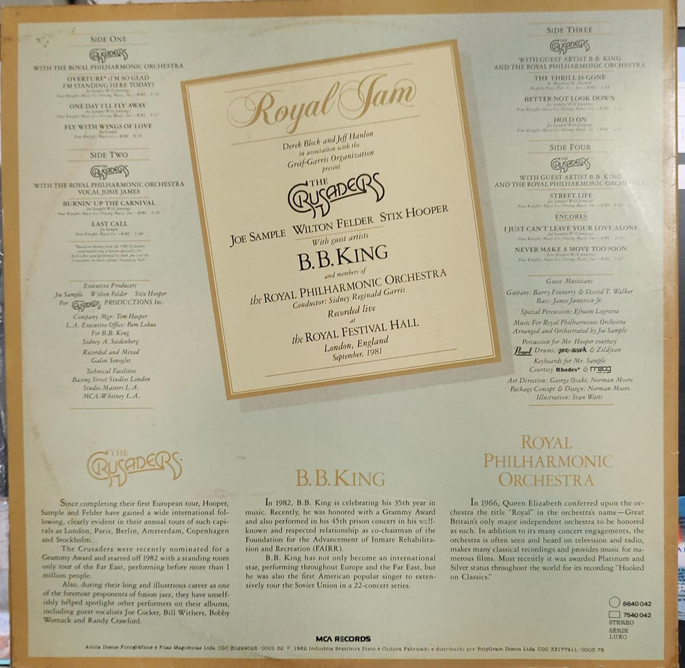 Miniatura: The Crusaders With B.B. King & The Royal Philharmonic Orchestr / LP