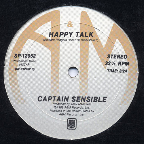 Captain Sensible – Wot / Happy Talk / VINIL 12