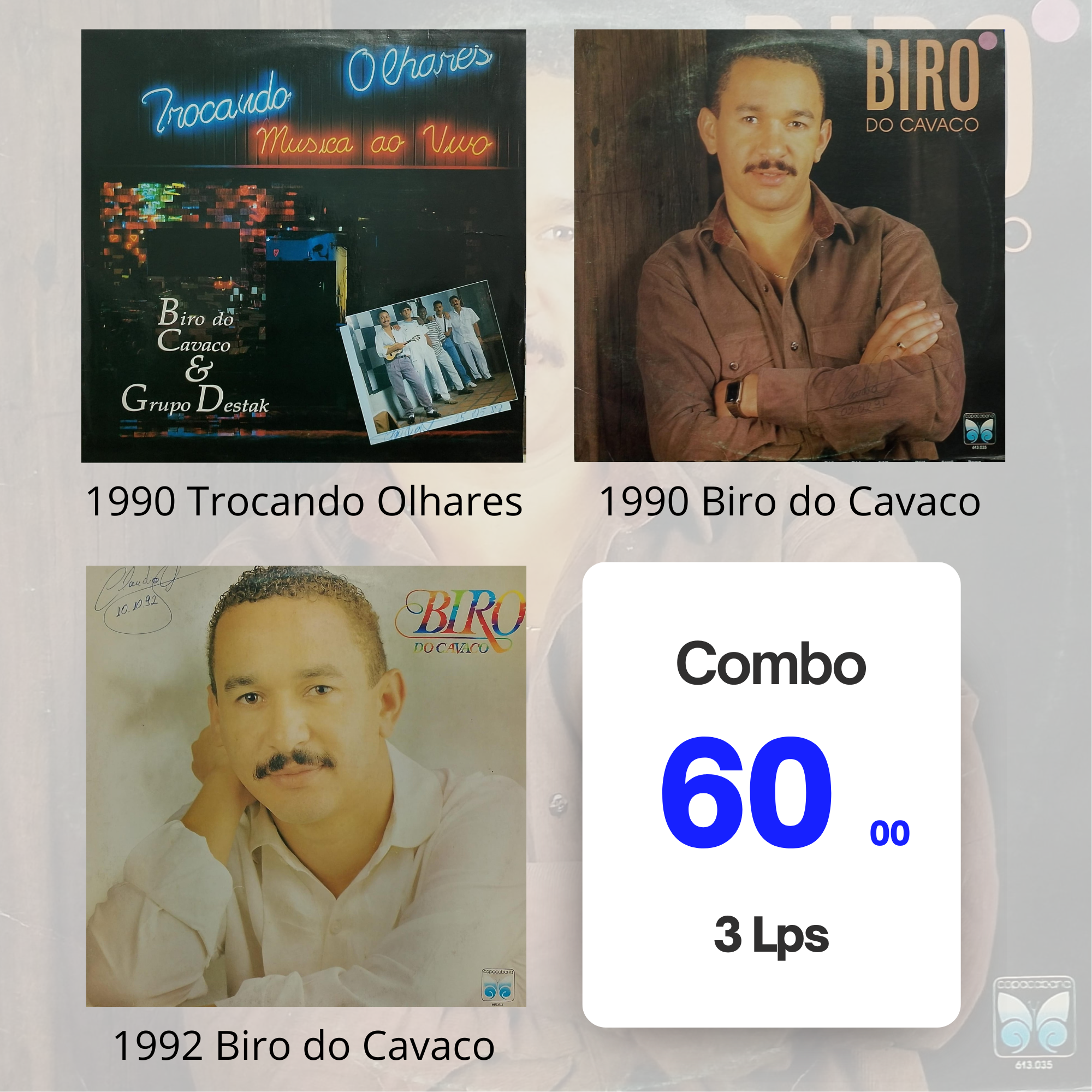Biro do Cavaco / Combo com 3 LP's