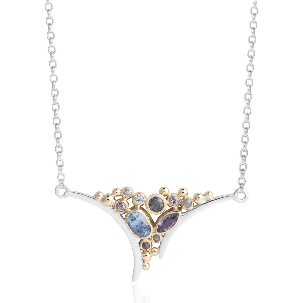 Sapphire & Spinel Cluster Pendant