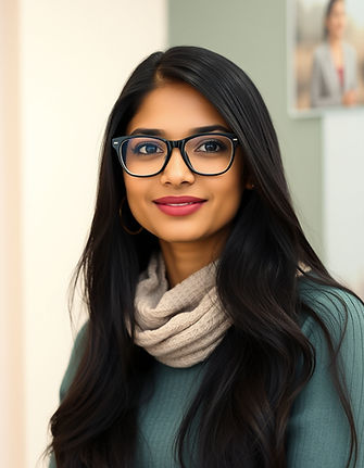 a sweet cute women with long black hair